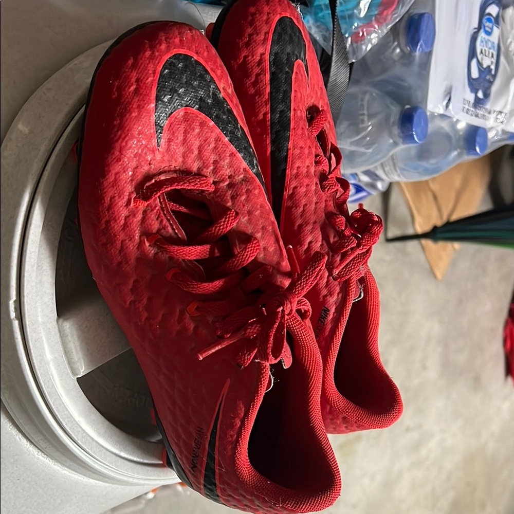 Nike Red and Black Sneakers Lightweight Slip-On